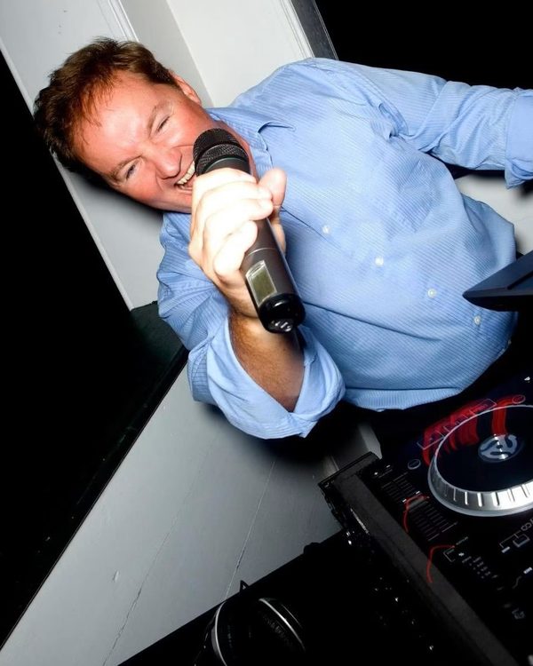 DJ Chris James, on the mic