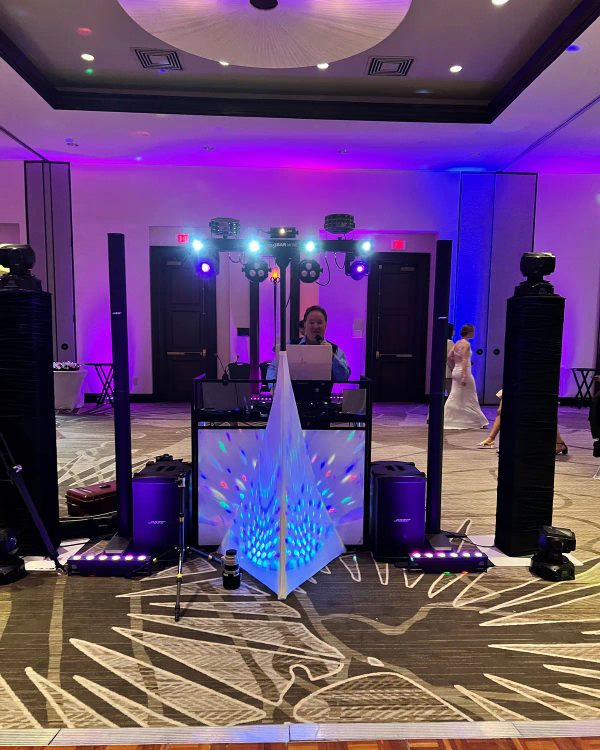 DJ Chris James, wedding setup