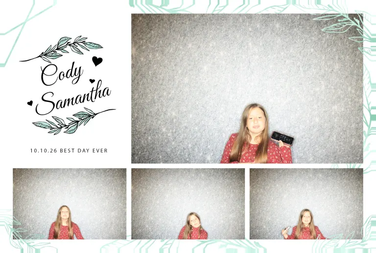 Cody & Samantha’s Wedding photobooth photo