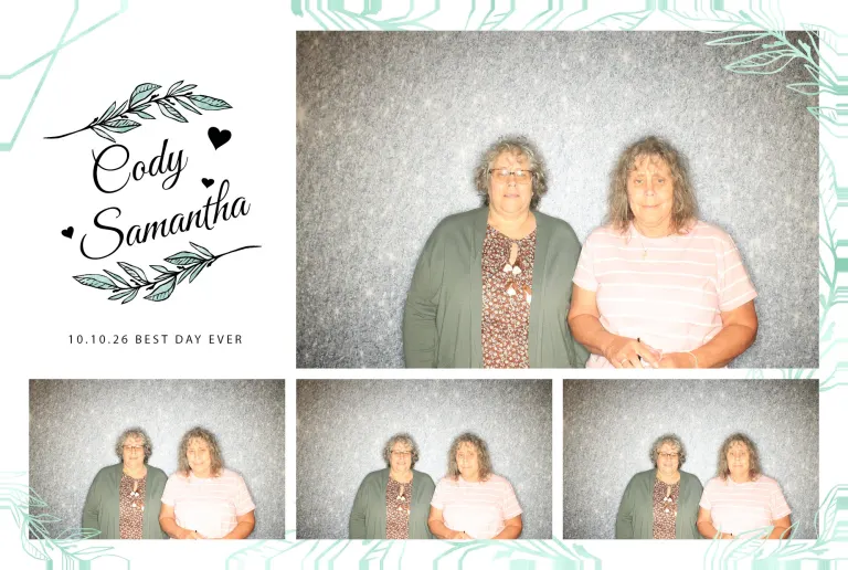 Cody & Samantha’s Wedding photobooth photo