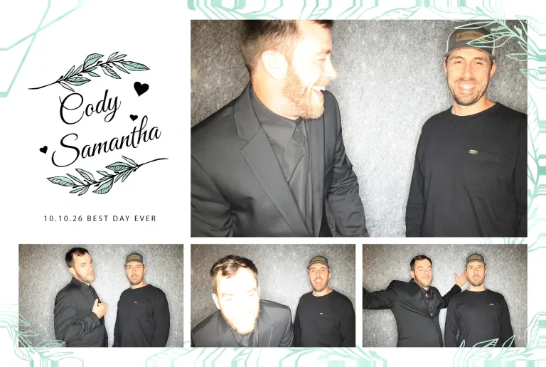 Cody & Samantha’s Wedding photobooth photo