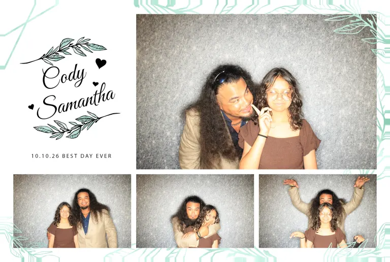 Cody & Samantha’s Wedding photobooth photo