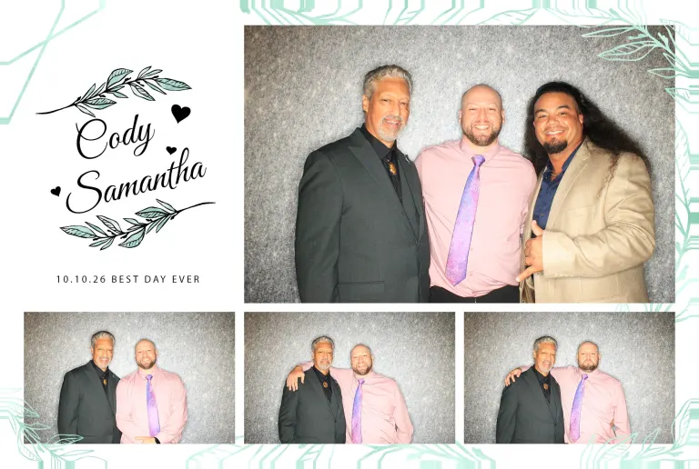 Cody & Samantha’s Wedding photobooth photo