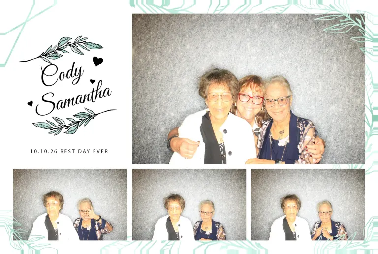 Cody & Samantha’s Wedding photobooth photo