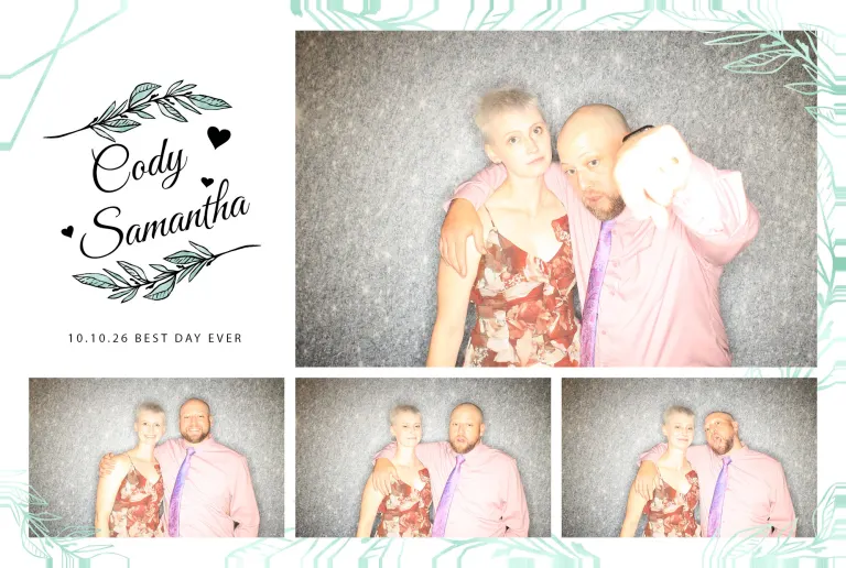 Cody & Samantha’s Wedding photobooth photo