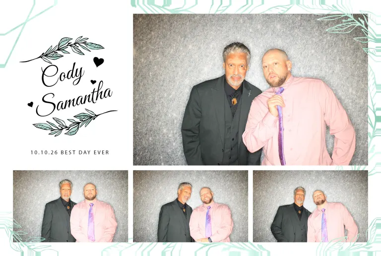 Cody & Samantha’s Wedding photobooth photo