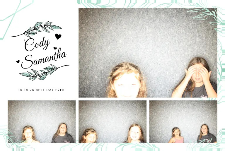Cody & Samantha’s Wedding photobooth photo