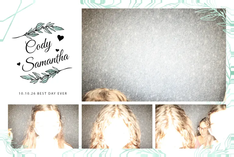 Cody & Samantha’s Wedding photobooth photo