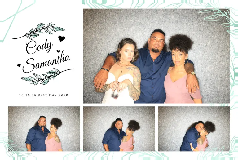 Cody & Samantha’s Wedding photobooth photo