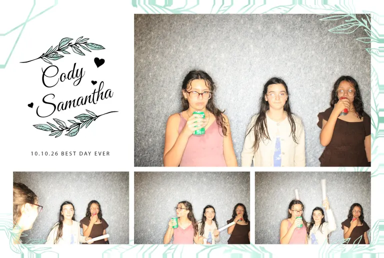 Cody & Samantha’s Wedding photobooth photo