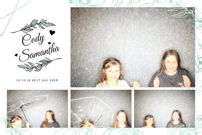 Cody & Samantha’s Wedding photobooth photo