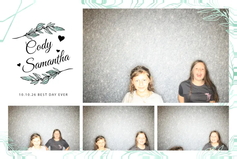 Cody & Samantha’s Wedding photobooth photo