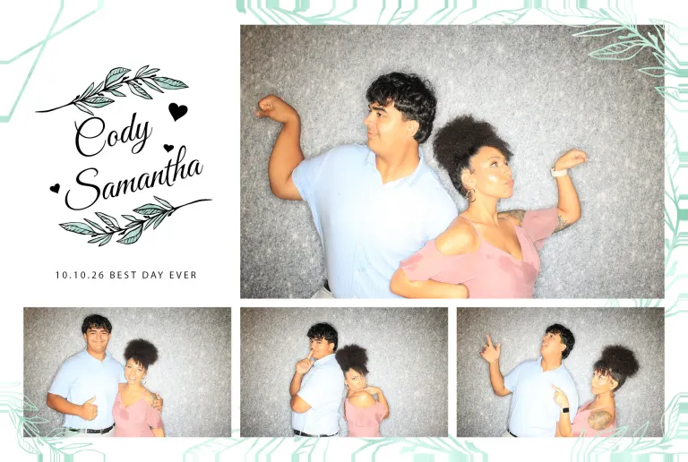 Cody & Samantha’s Wedding photobooth photo